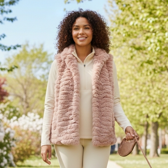 Final Touch Jackets & Blazers - EUC| FAUX FUR VEST BY FINAL TOUCH SZ S